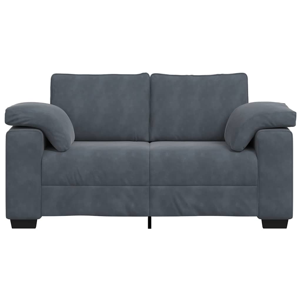 Dvosjed tamno sivi 160x77x82 cm baršun
