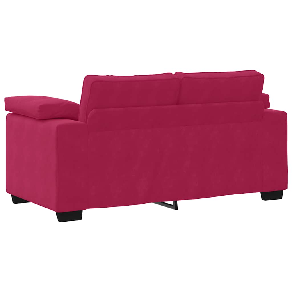 Dvosjed, sofa, vino crvena, 160x77x82 cm, baršun