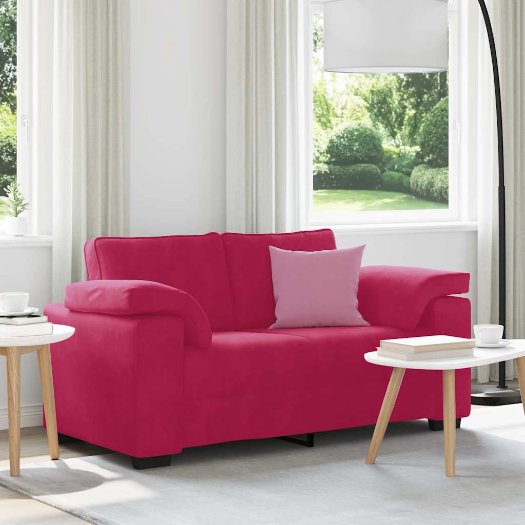 Dvosjed, sofa, vino crvena, 160x77x82 cm, baršun