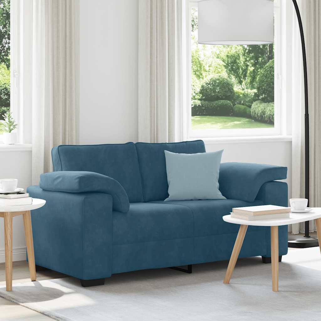 Dvosjed Plavi 160x77x82 cm Baršun