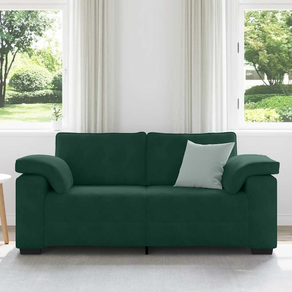 Dvosjed tamnozeleni 180x77x82 cm baršun