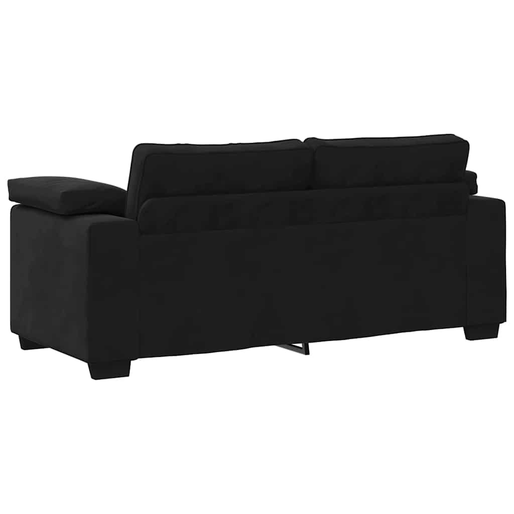 Dvosjed Crni 180x77x82 cm Baršun