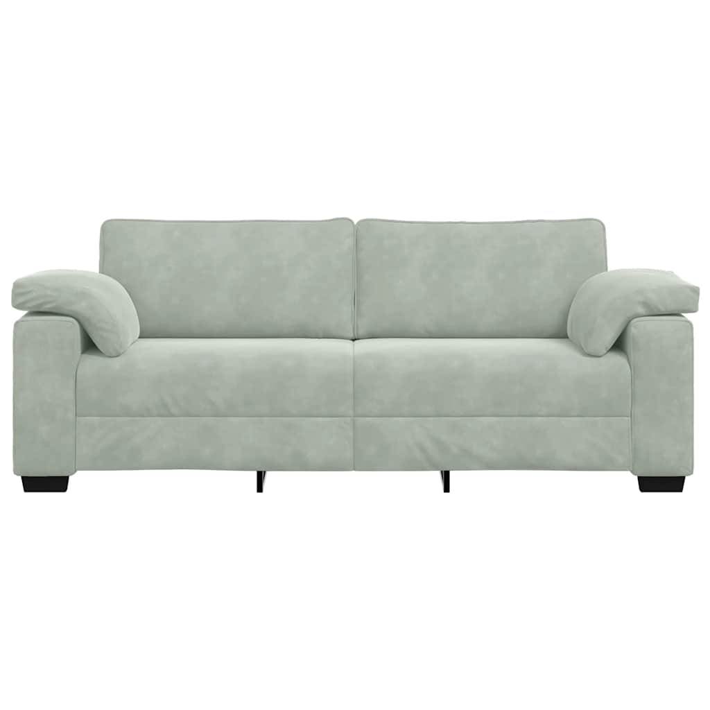 Trosjed Sofa Svijetlosiva 220x77x82 cm Baršun