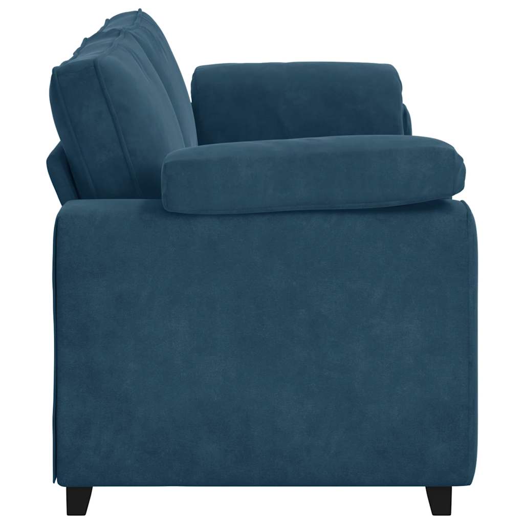 Trosjed Plavi 220x77x82 cm Baršun
