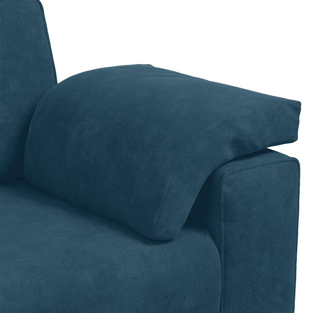 Trosjed Plavi 220x77x82 cm Baršun