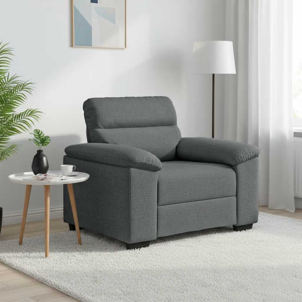 Sofa fotelja tamno siva 100x81x84 cm tkanina