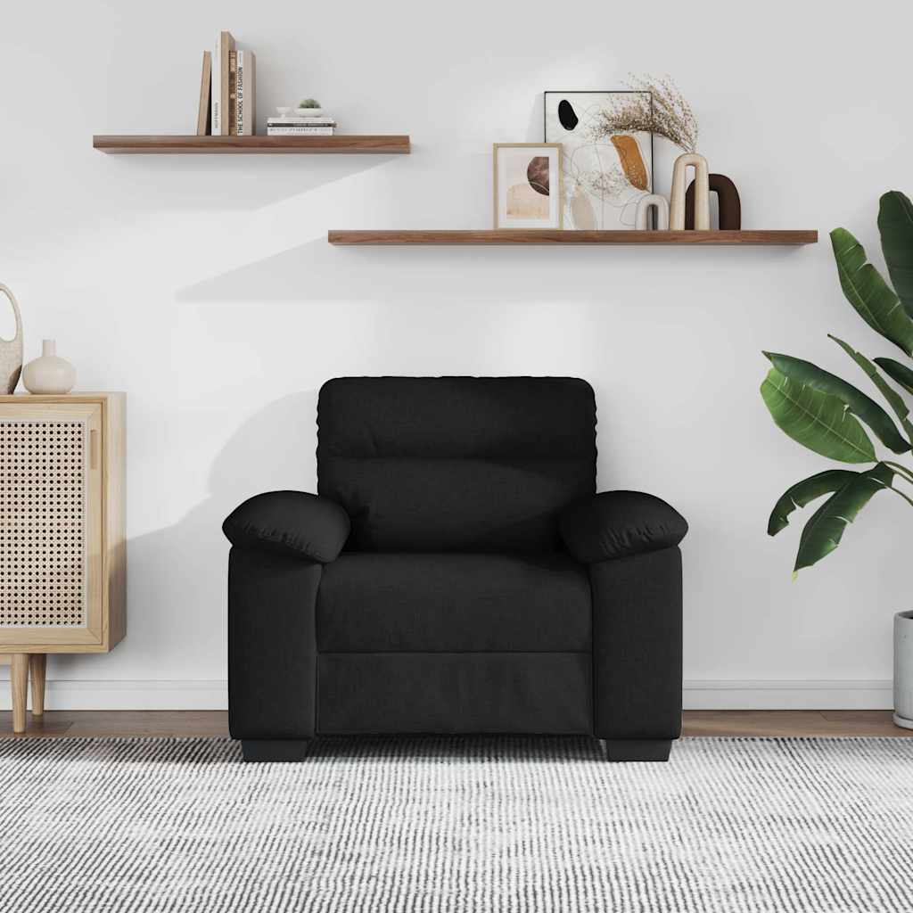Sofa fotelja crna 100x81x84 cm tkanina