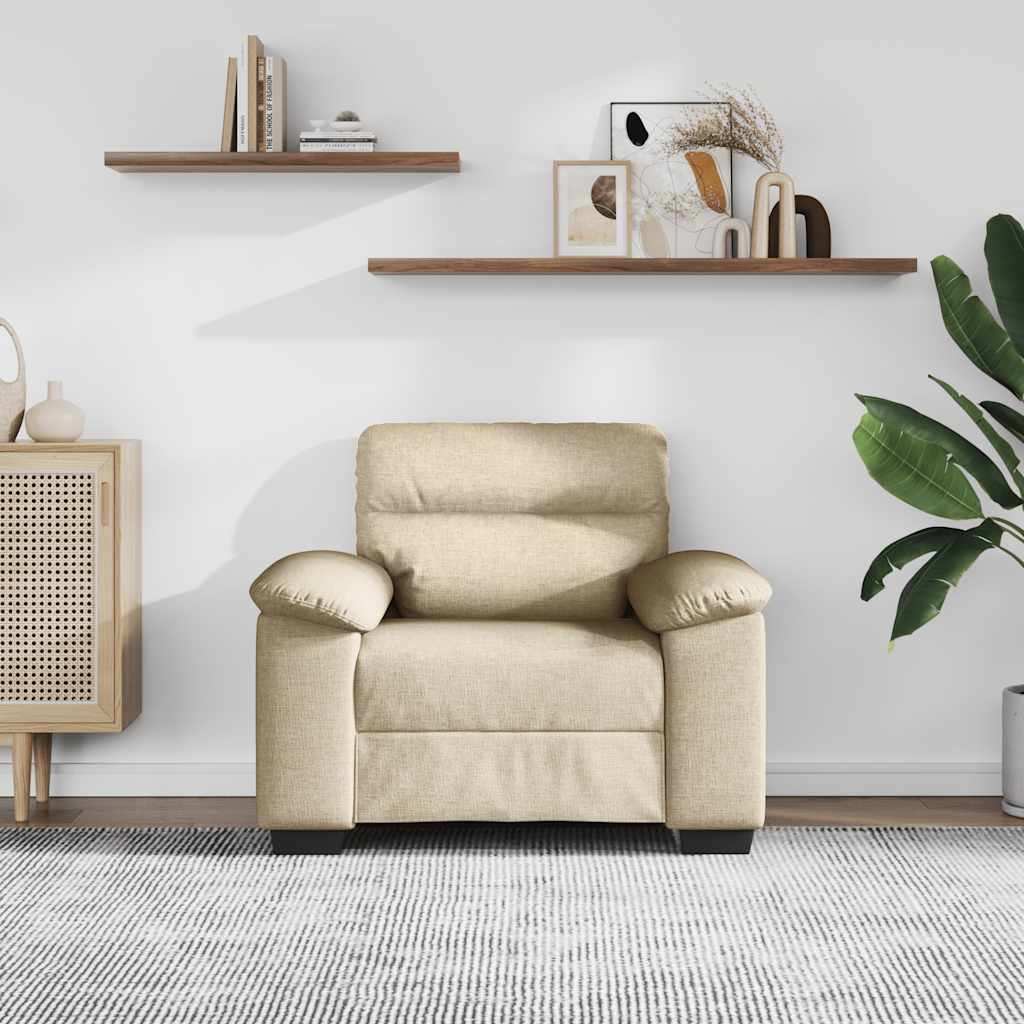 Sofa fotelja krem 100x81x84 cm tkanina