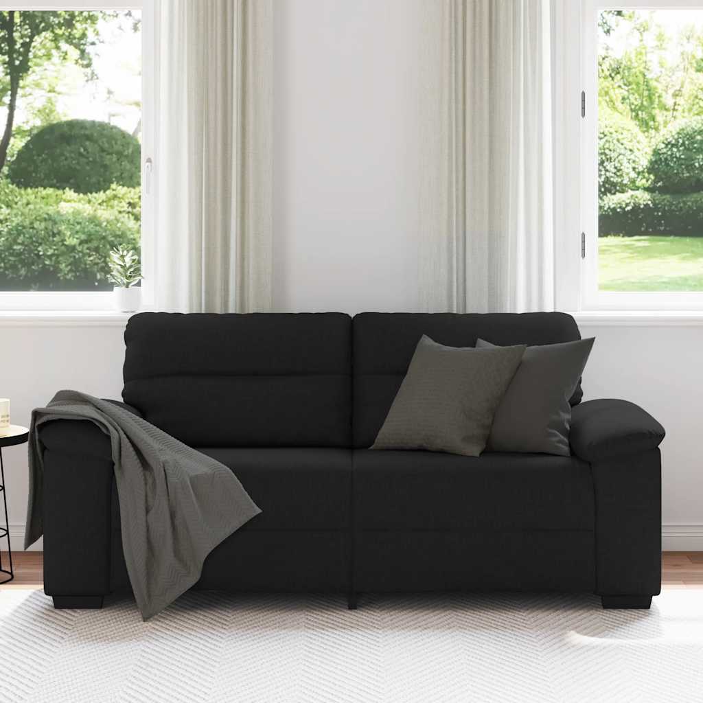 Dvosjed Kauč Crni 180x81x84 cm Tkanina