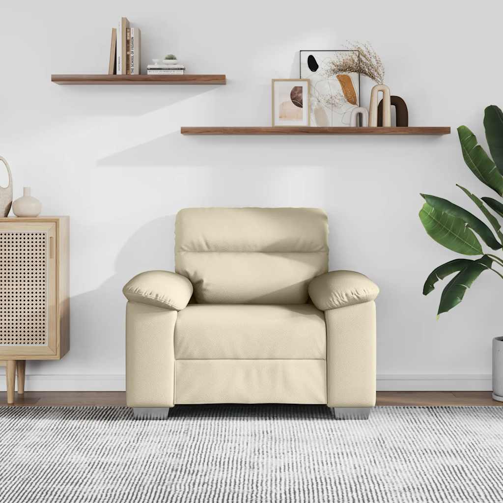 Sofa krem 100x81x84 cm umjetna koža