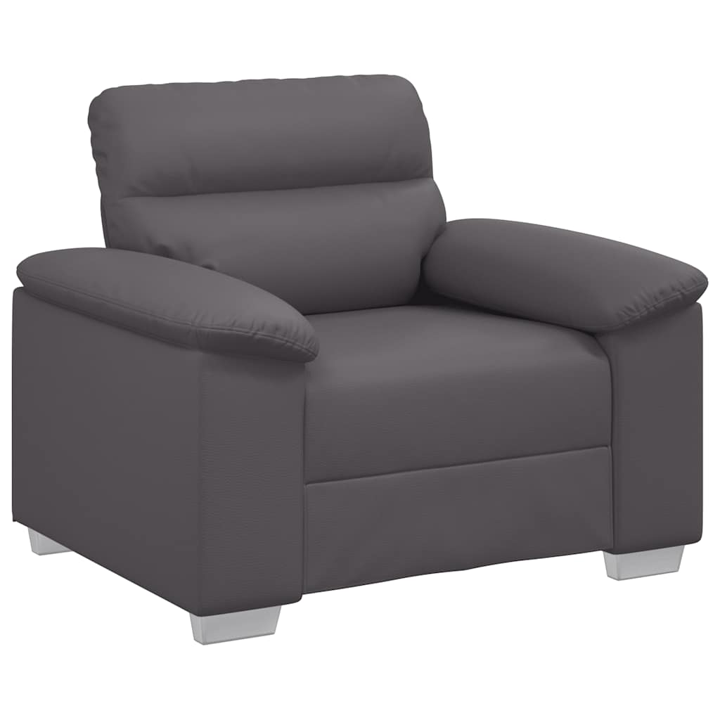 Sofa fotelja siva 100x81x84 cm umjetna koža