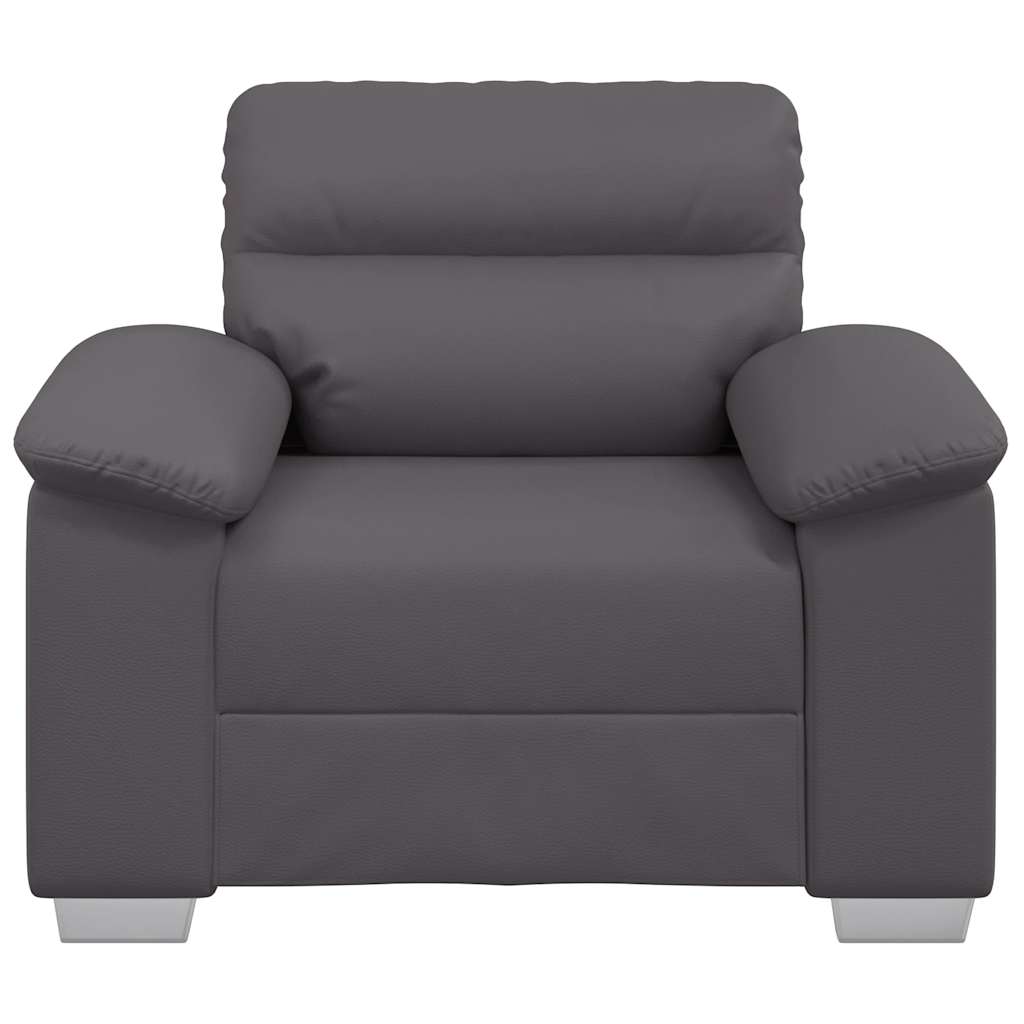 Sofa fotelja siva 100x81x84 cm umjetna koža