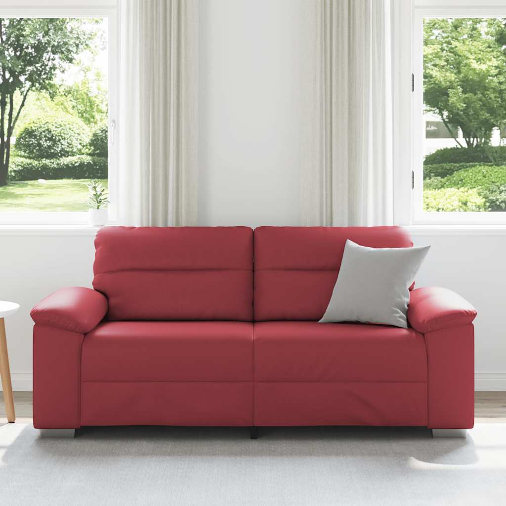 Dvosjed Kauč Vino Crvena 180x81x84 cm Imitacija kože