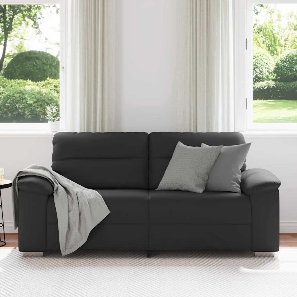 Dvosjed Kauč Crni 180x81x84 cm Implicitna koža