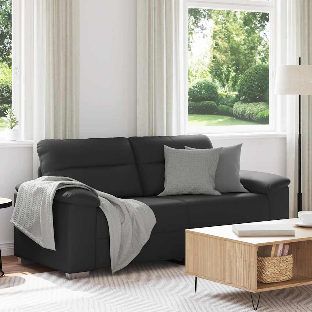 Dvosjed Kauč Crni 180x81x84 cm Implicitna koža