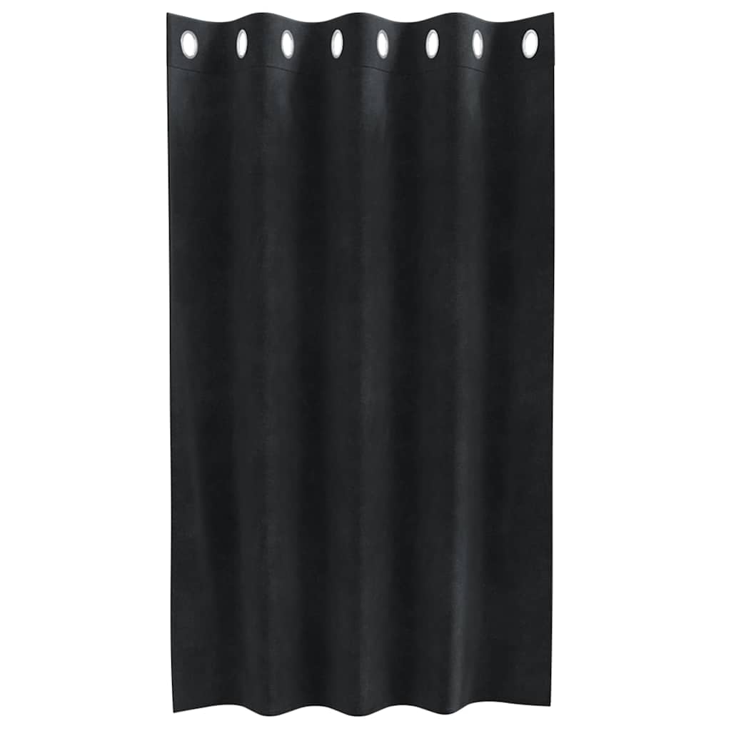 Zavjese za zamračivanje 2 pcs Crna 140 x 140 cm Baršun