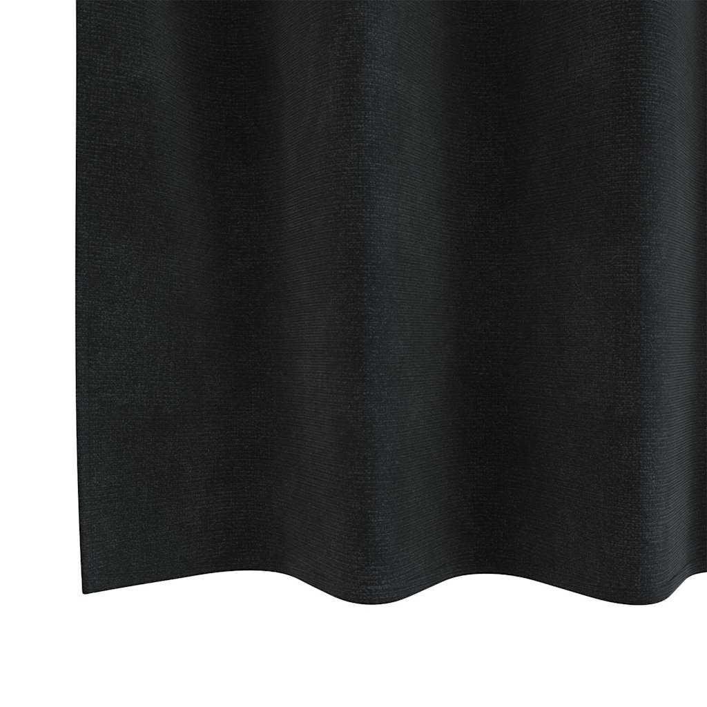 Zavjese za zamračivanje 2 pcs Crna 140 x 245 cm Baršun