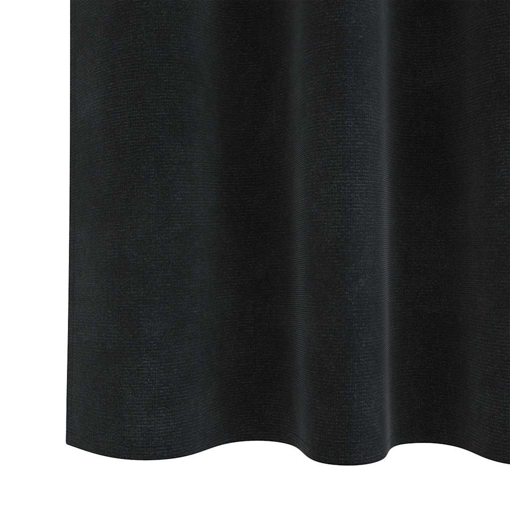 Zavjese za zamračivanje 2 pcs Crna 140 x 260 cm Baršun