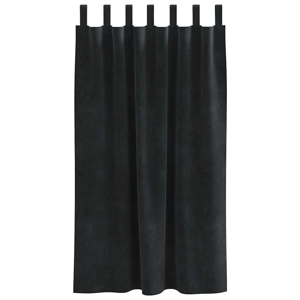 Zavjese za zamračivanje 2 pcs Crna 140 x 175 cm Baršun