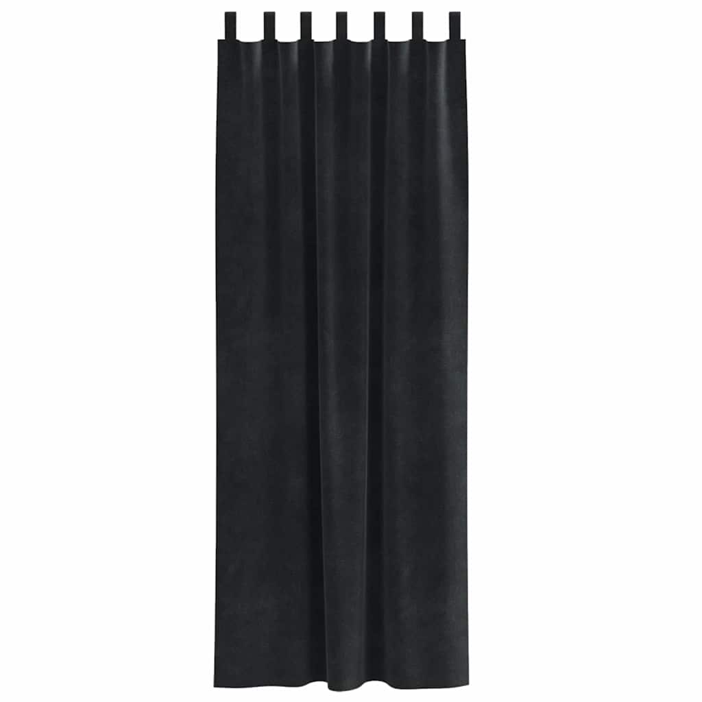 Zavjese za zamračivanje 2 pcs Crna 140 x 245 cm Baršun