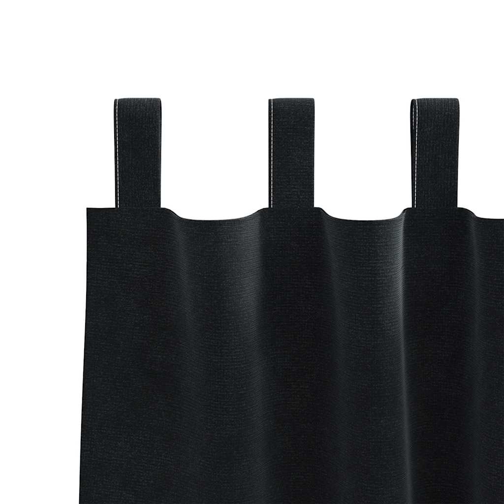 Zavjese za zamračivanje 2 pcs Crna 140 x 260 cm Baršun