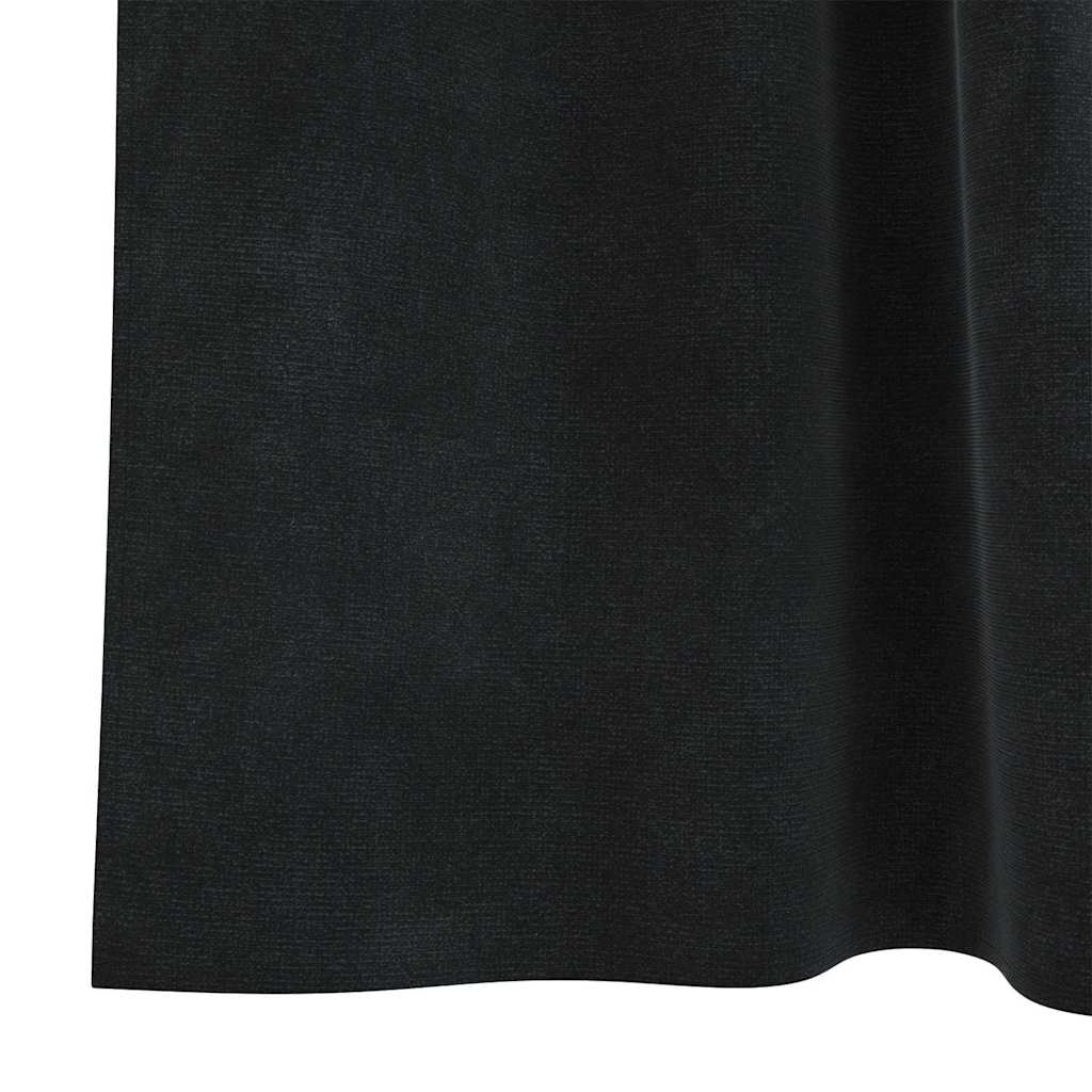 Zavjese za zamračivanje 2 pcs Crna 140 x 260 cm Baršun