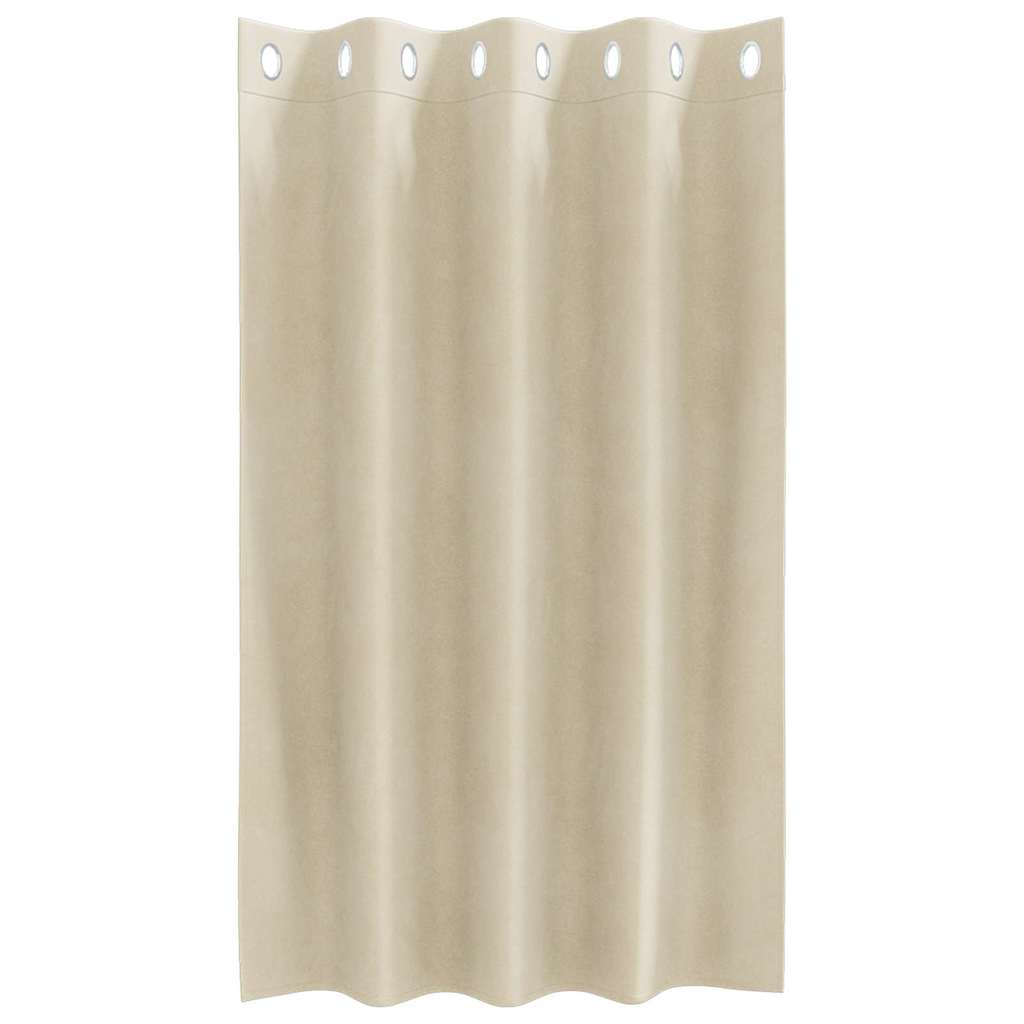 Zavjese za zamračivanje 2 pcs Krema 140 x 140 cm Baršun