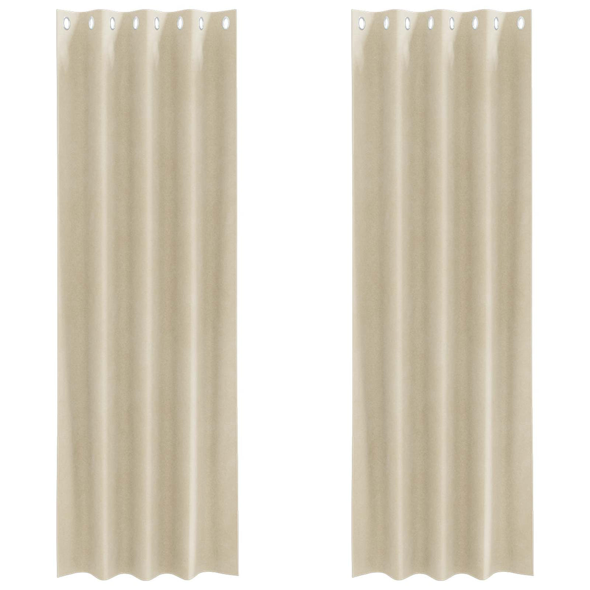 Zavjese za zamračivanje 2 pcs Krema 140 x 245 cm Baršun