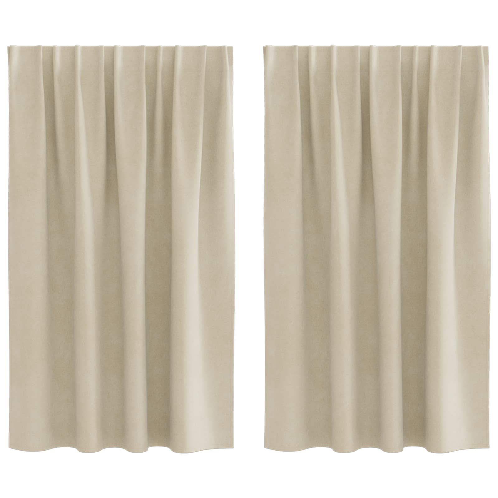 Zavjese za zamračivanje 2 pcs Krema 140 x 140 cm Baršun