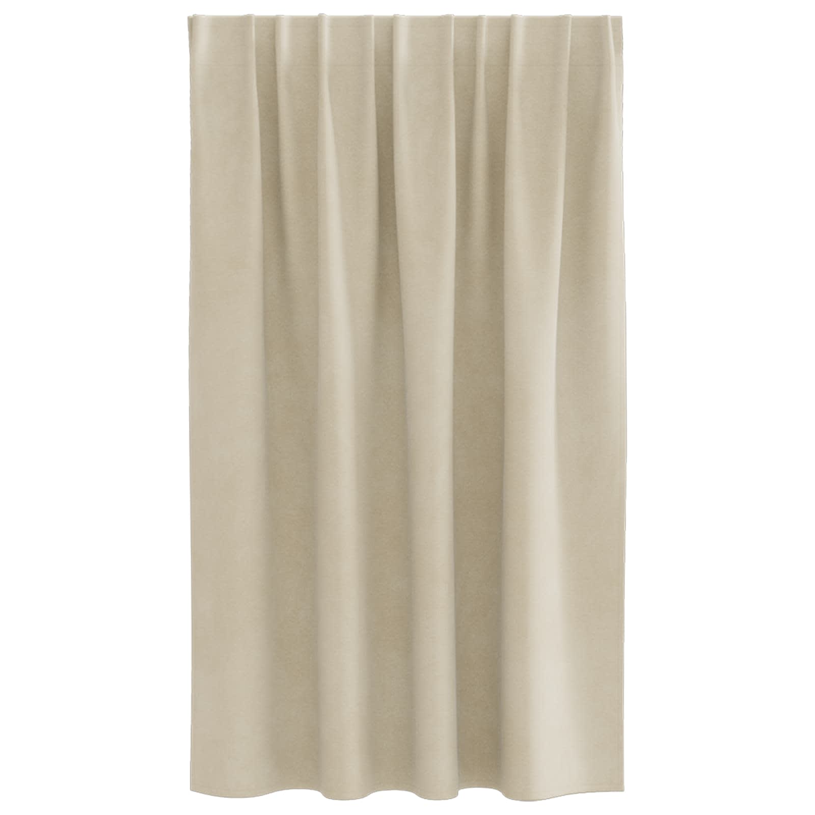 Zavjese za zamračivanje 2 pcs Krema 140 x 140 cm Baršun