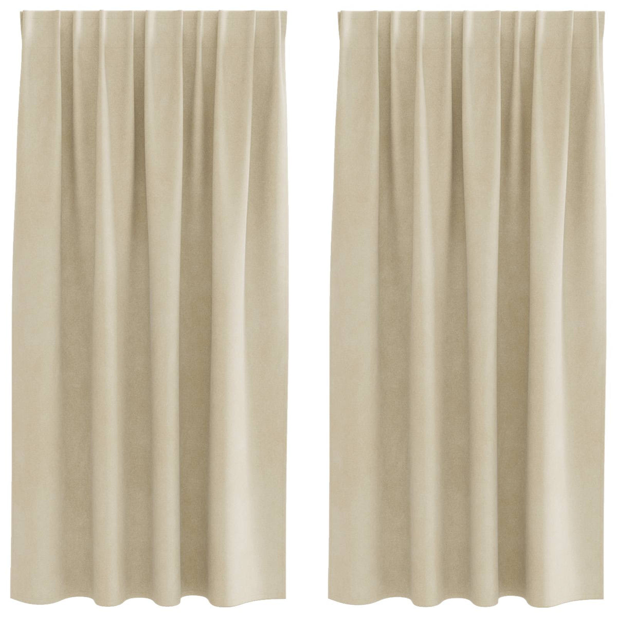 Zavjese za zamračivanje 2 pcs Krema 140 x 175 cm Baršun
