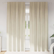 Zavjese za zamračivanje 2 pcs Krema 140 x 225 cm Baršun