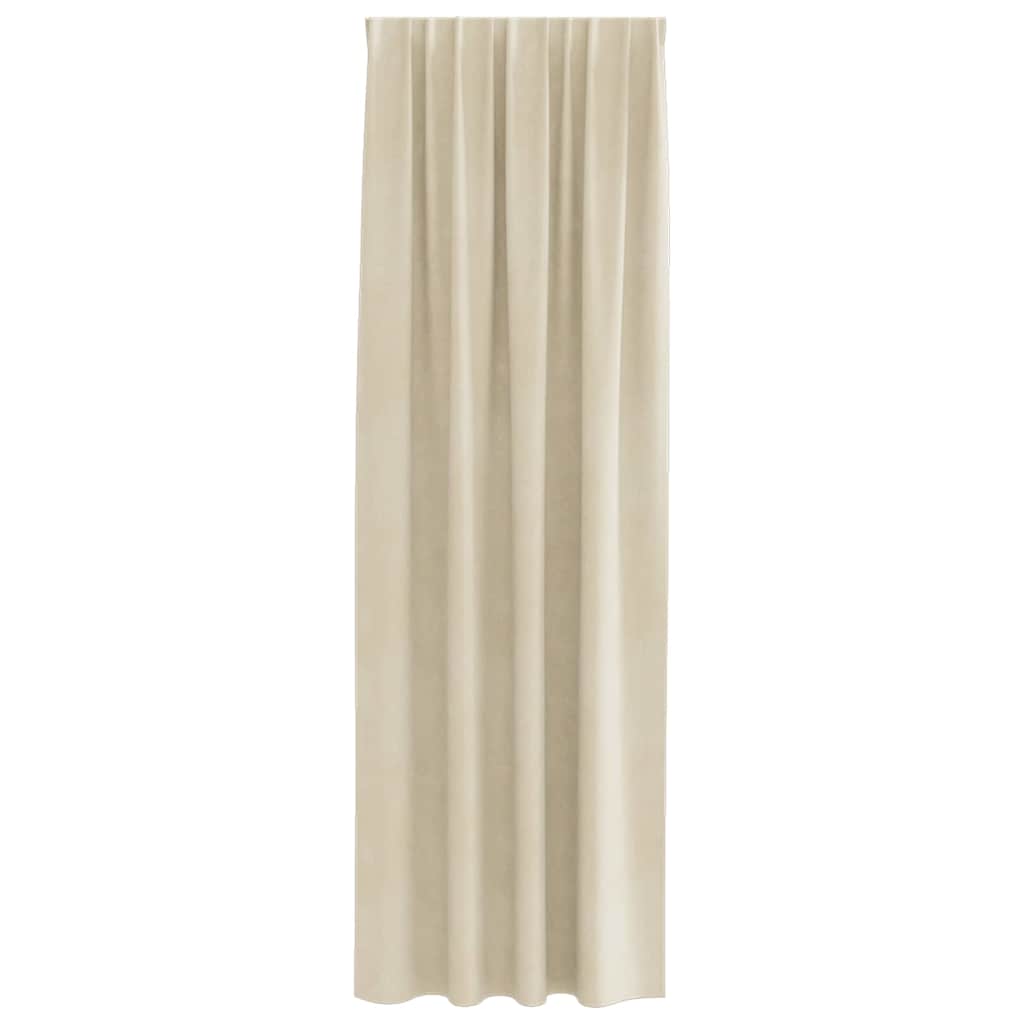 Zavjese za zamračivanje 2 pcs Krema 140 x 225 cm Baršun