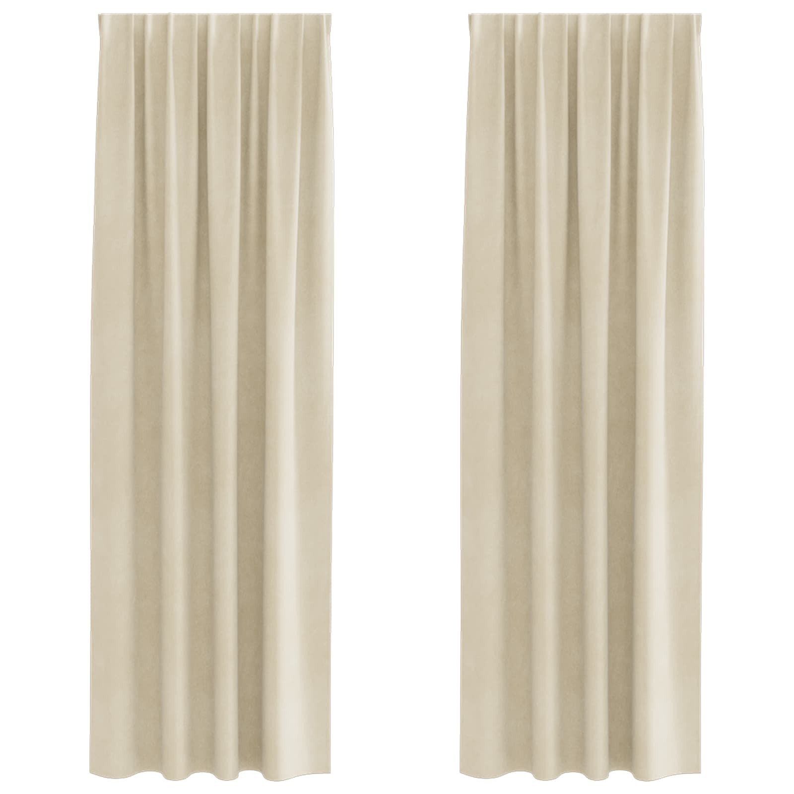 Zavjese za zamračivanje 2 pcs Krema 140 x 260 cm Baršun