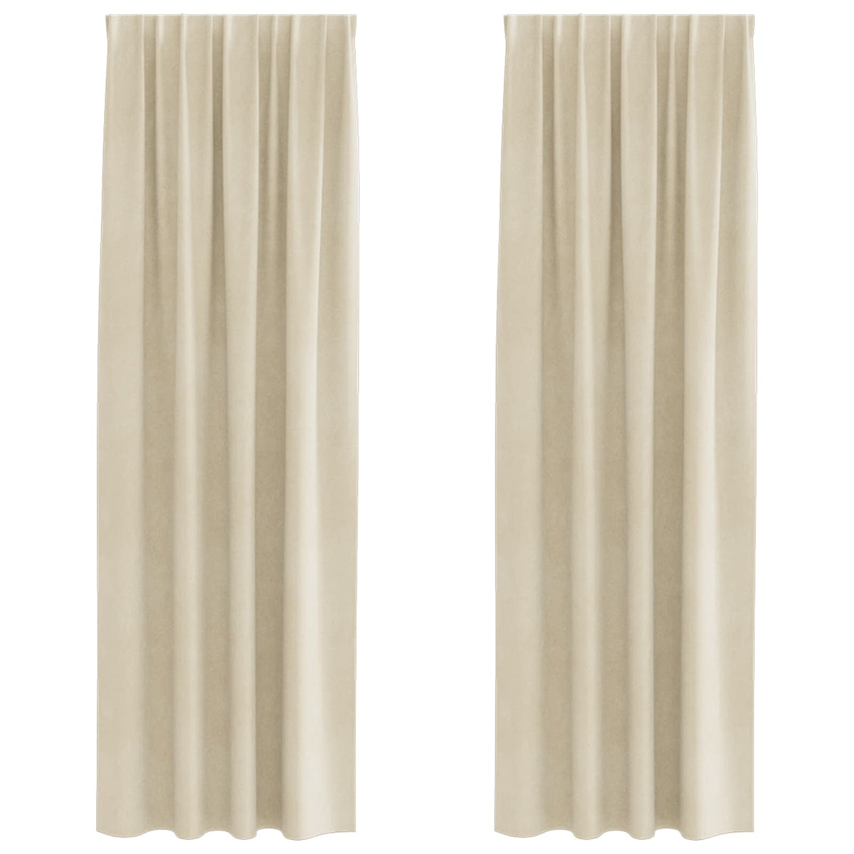 Zavjese za zamračivanje 2 pcs Krema 140 x 260 cm Baršun