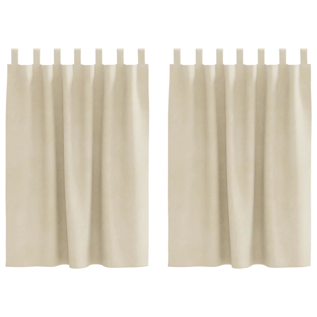 Zavjese za zamračivanje 2 pcs Krema 140 x 140 cm Baršun