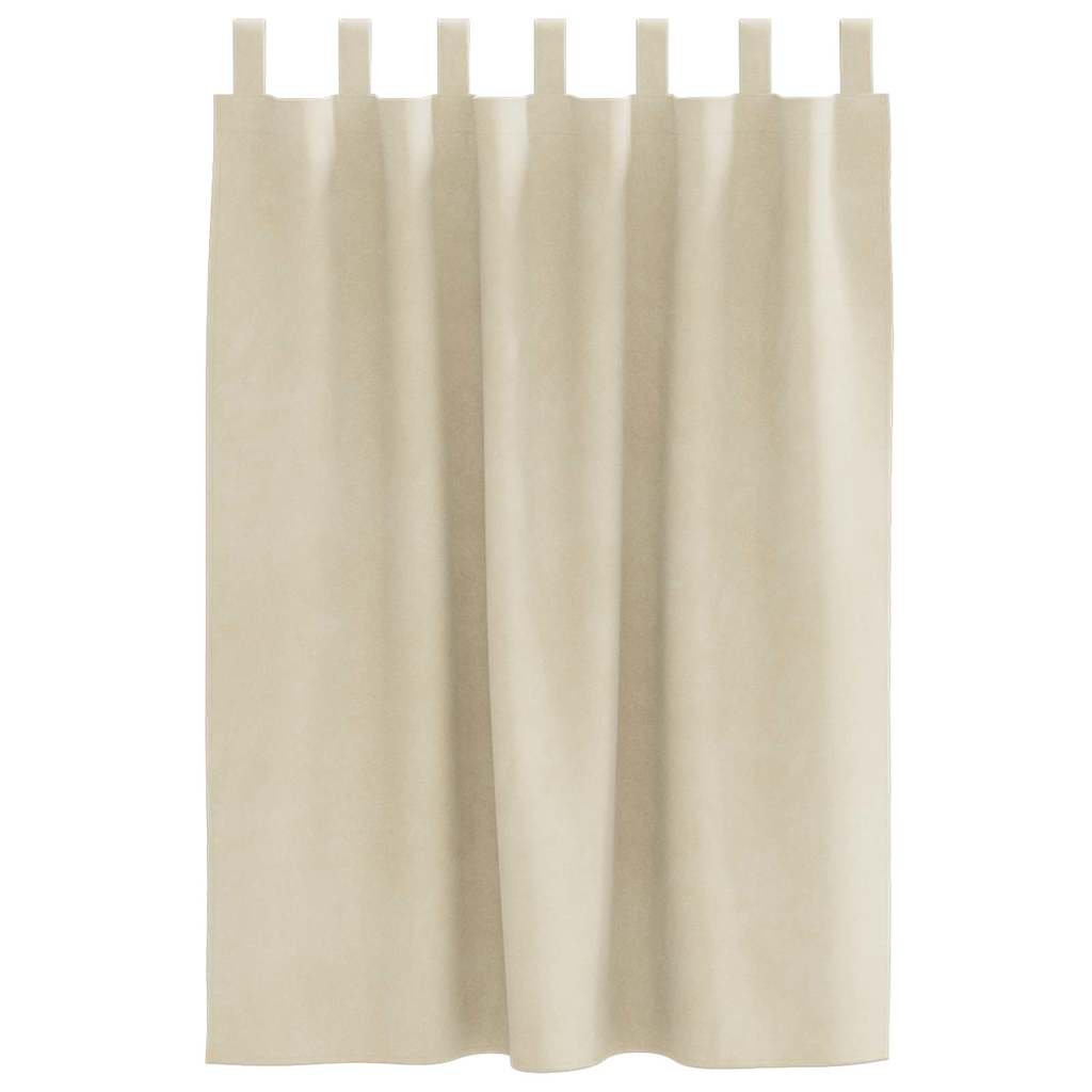 Zavjese za zamračivanje 2 pcs Krema 140 x 140 cm Baršun