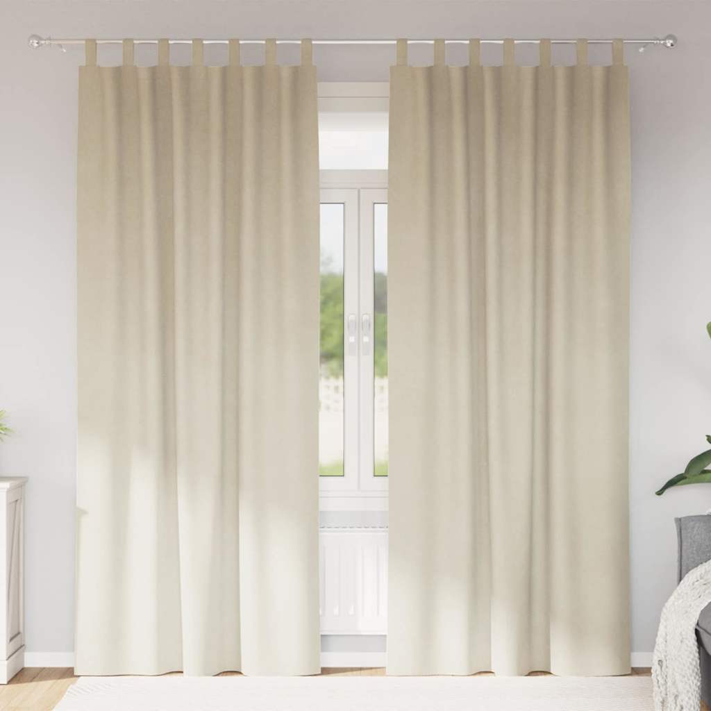 Zavjese za zamračivanje 2 pcs Krema 140 x 225 cm Baršun