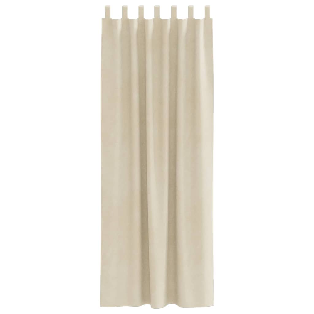 Zavjese za zamračivanje 2 pcs Krema 140 x 245 cm Baršun