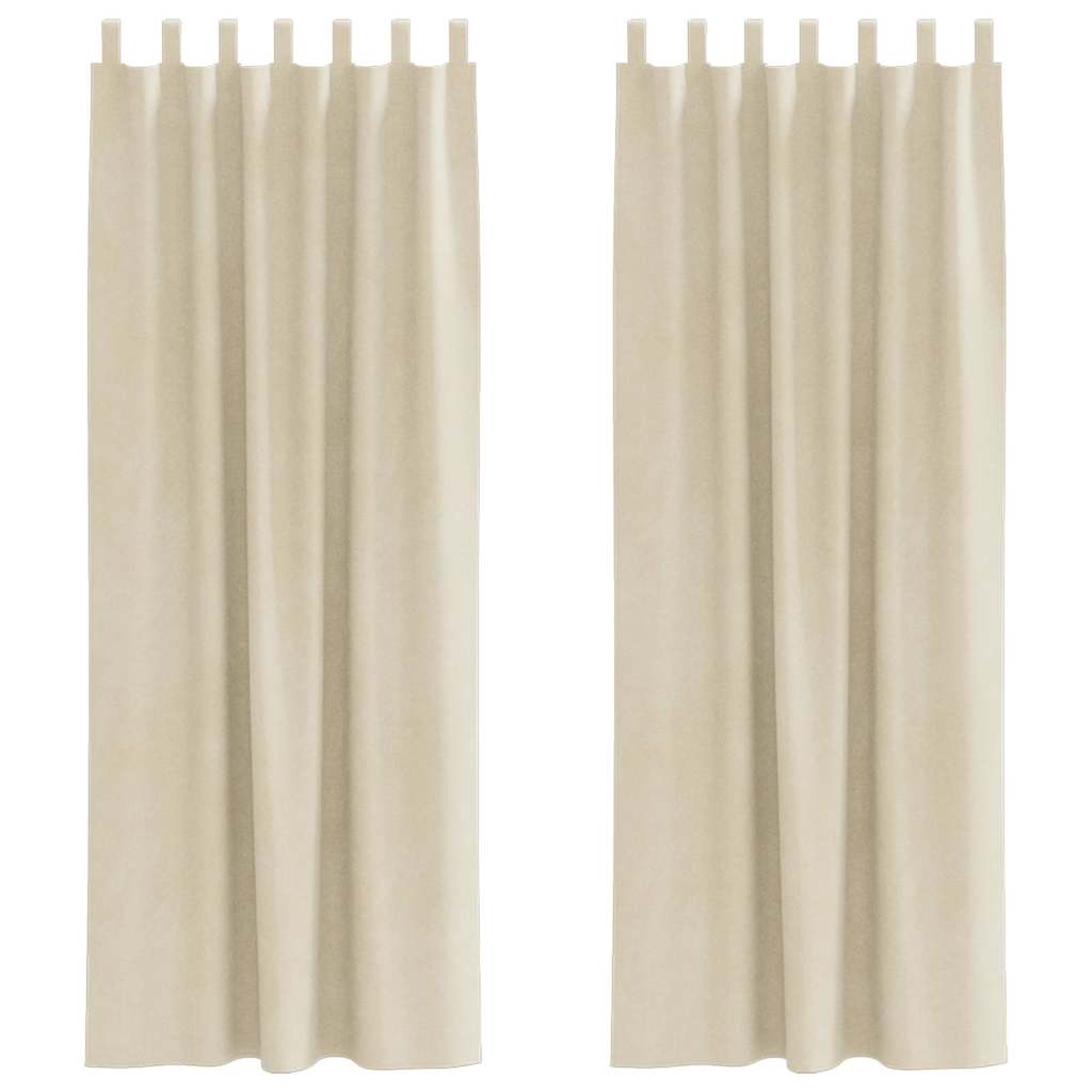 Zavjese za zamračivanje 2 pcs Krema 140 x 260 cm Baršun