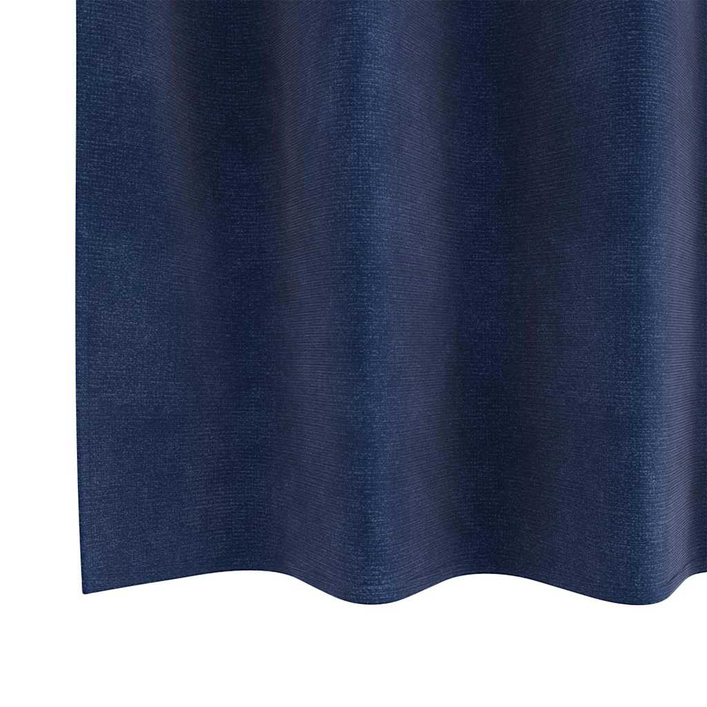 Zavjese za zamračivanje 2 pcs Tamno plava 140 x 140 cm Baršun