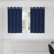 Zavjese za zamračivanje 2 pcs Tamno plava 140 x 140 cm Baršun