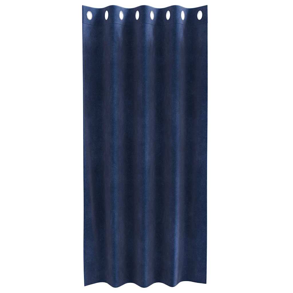 Zavjese za zamračivanje 2 pcs Tamno plava 140 x 175 cm Baršun