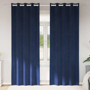 Zavjese za zamračivanje 2 pcs Tamno plava 140 x 225 cm Baršun