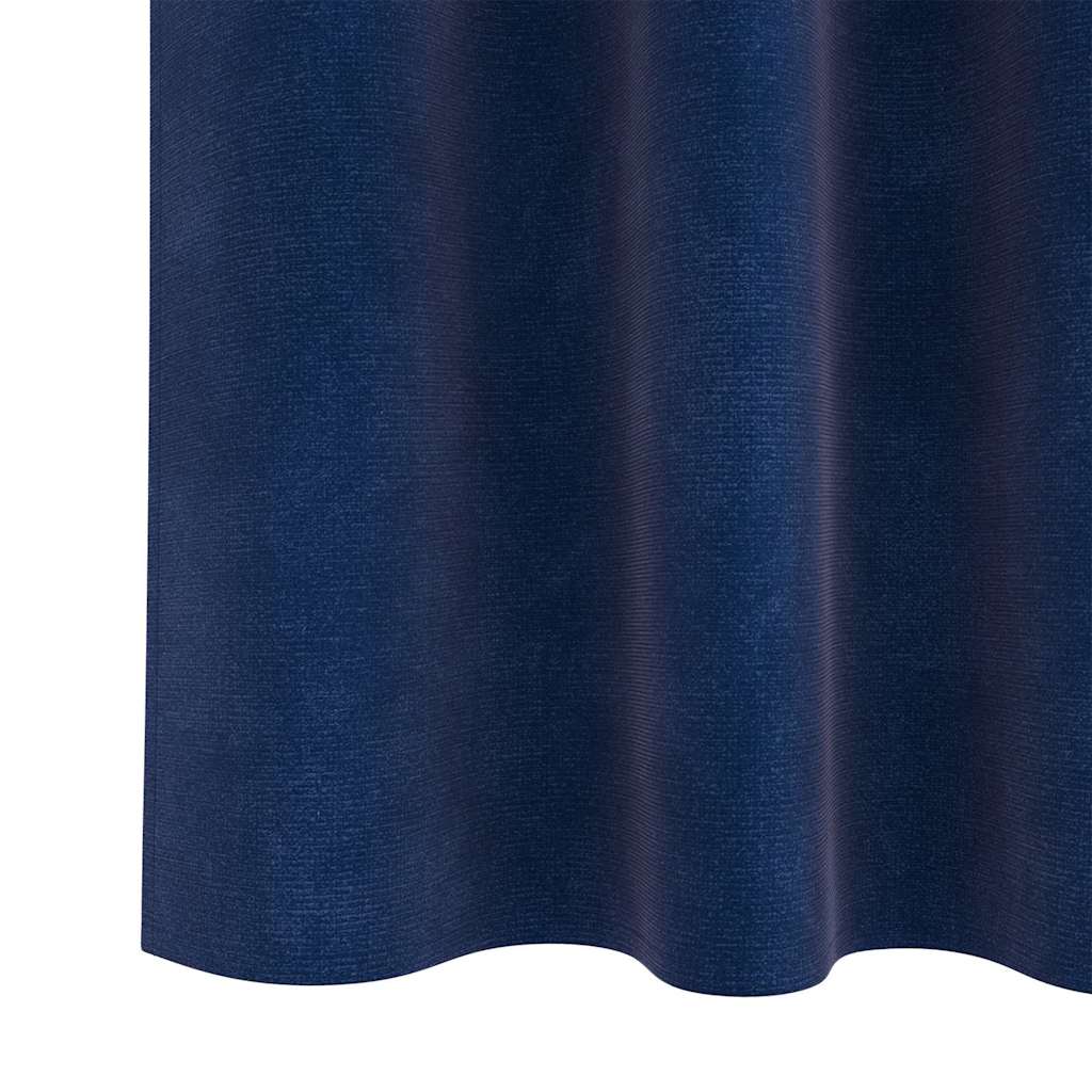 Zavjese za zamračivanje 2 pcs Tamno plava 140 x 140 cm Baršun