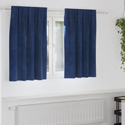 Zavjese za zamračivanje 2 pcs Tamno plava 140 x 140 cm Baršun