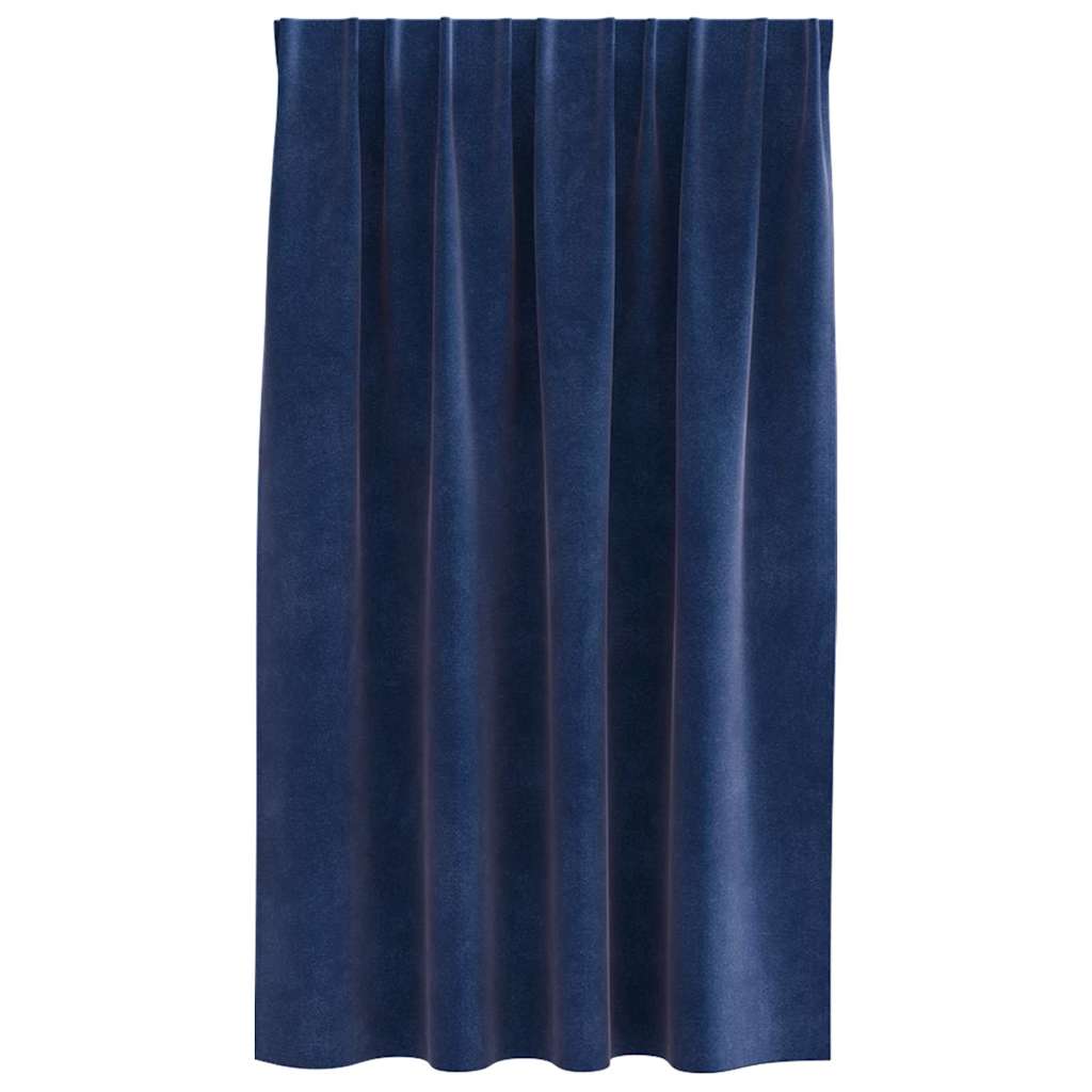 Zavjese za zamračivanje 2 pcs Tamno plava 140 x 140 cm Baršun