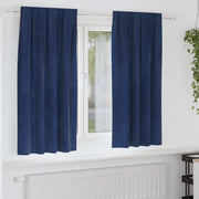 Zavjese za zamračivanje 2 pcs Tamno plava 140 x 175 cm Baršun