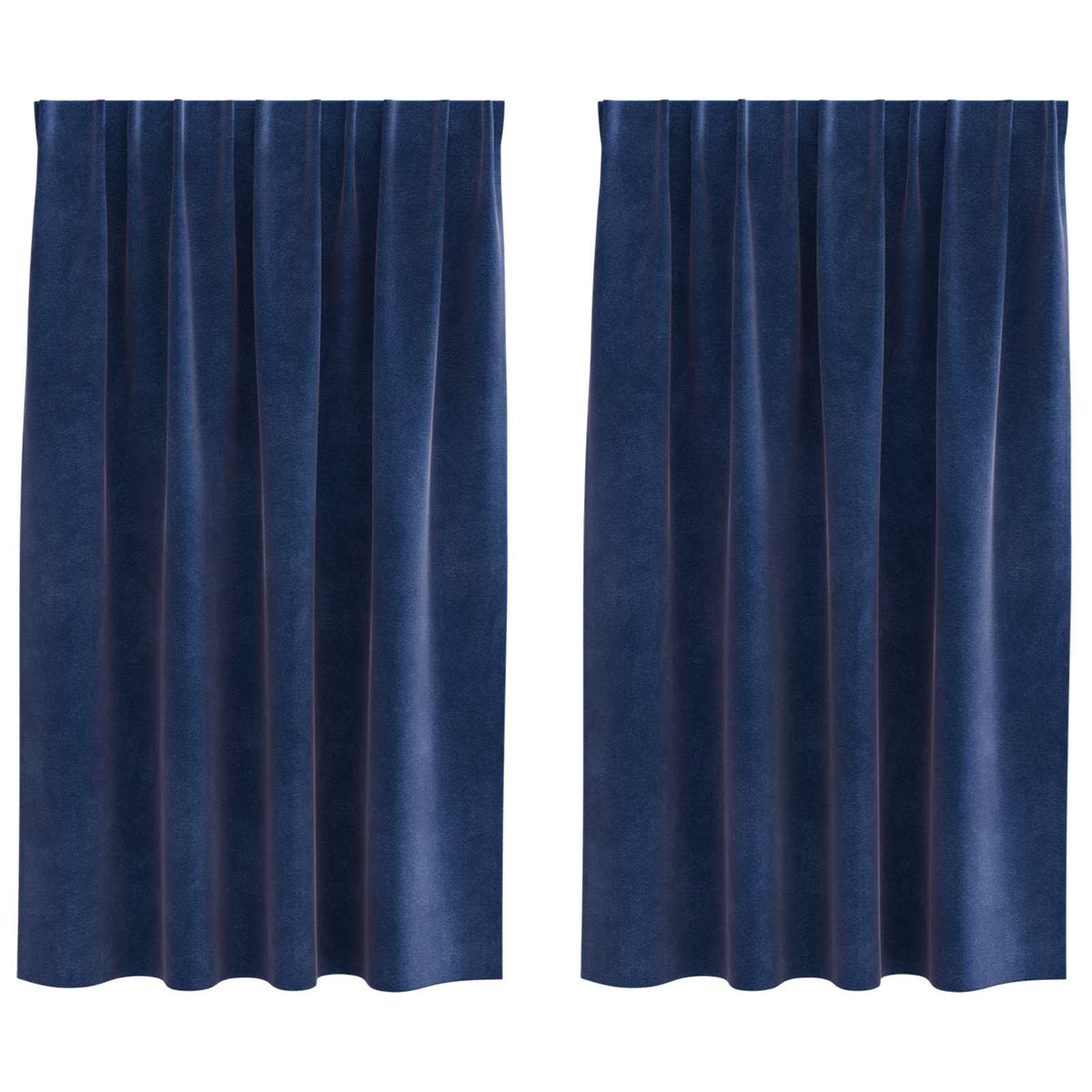 Zavjese za zamračivanje 2 pcs Tamno plava 140 x 175 cm Baršun
