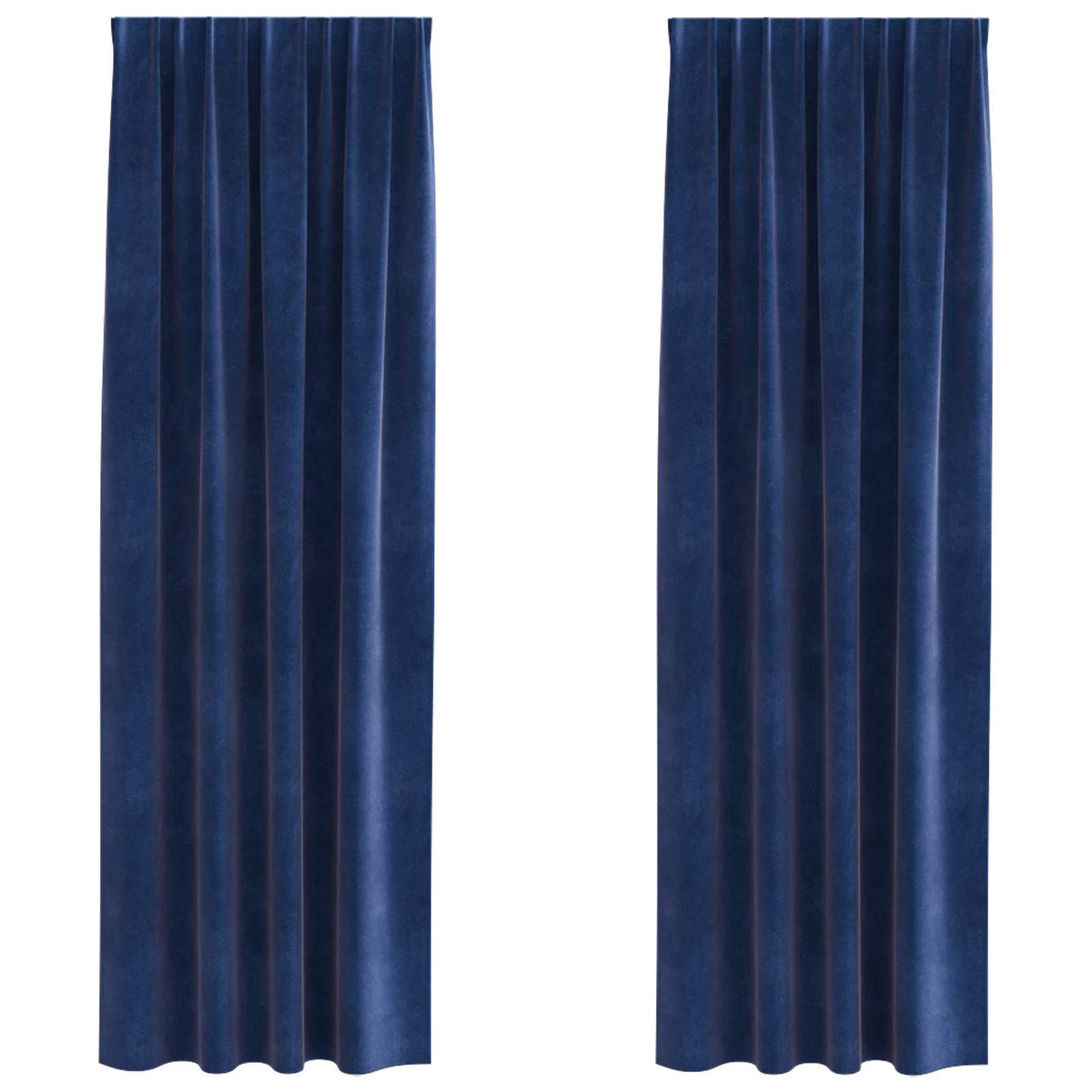 Zavjese za zamračivanje 2 pcs Tamno plava 140 x 225 cm Baršun